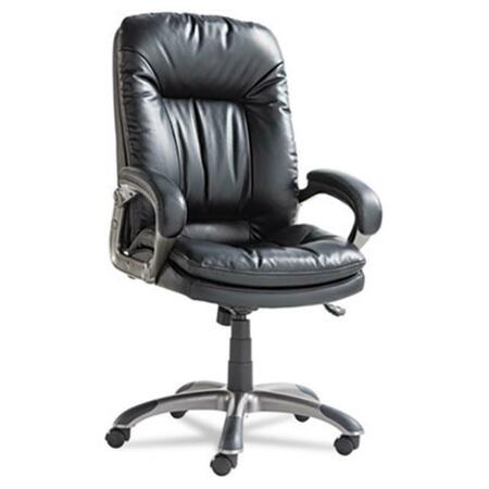 OIF Executive High-Back Swivel-Tilt Leather Chair- Black GM4119